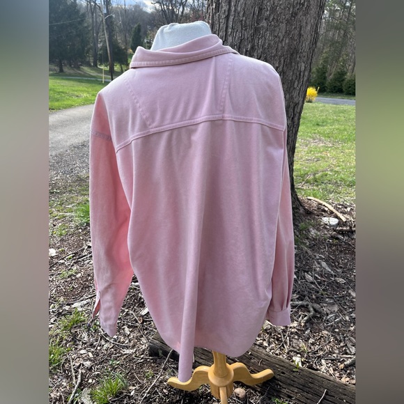 RED HOT PLUS WOMENS 24W PINK BUTTON DOWN SHIRT - Picture 5 of 7